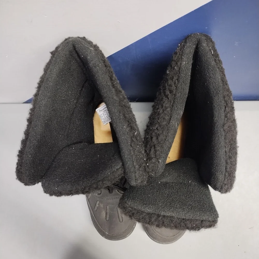 Bearpaw Winter Snow Boots Womens US 8 Black Faux Fur Lined Quilted Waterproof